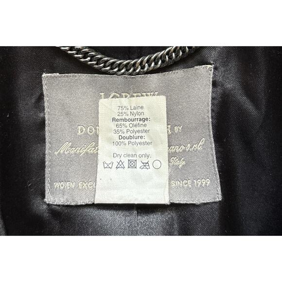 J Crew Classic Lady Day Coat Italian Double Cloth Wool Thinsulate Womens 0 Black - Picture 12 of 12